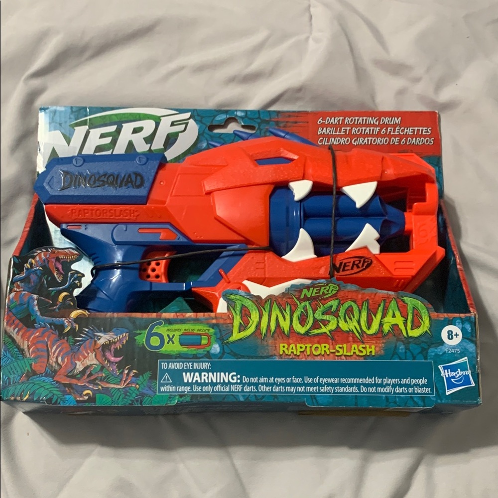 NIP Nerf DinoSquad Raptor-Slash Blaster - Bold Red and Blue